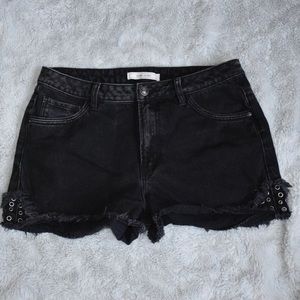 Black Denim Shorts By Adam Levine